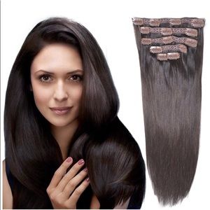 Remy hair 18” clip extensions